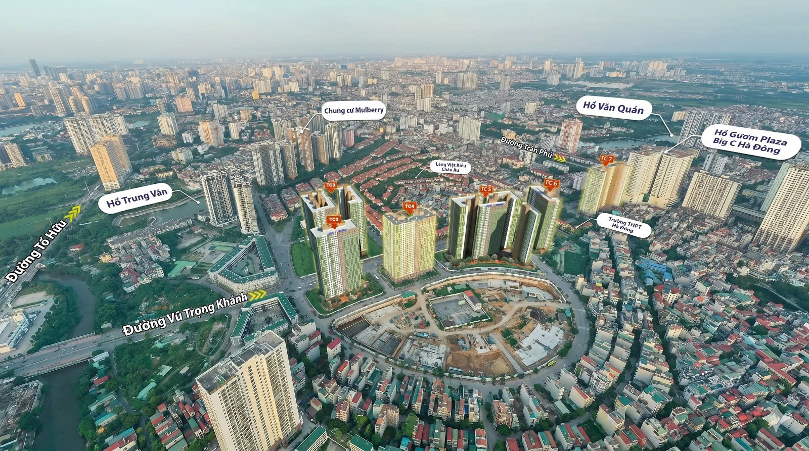 Toàn cảnh chung cư Booyoung Vina nhìn từ trên cao