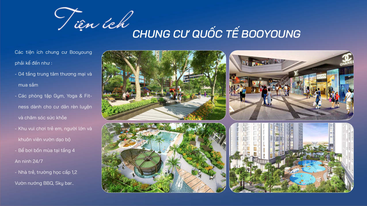 Tiện ích chuẩn 5 sao của chung cư quốc tế Booyoung